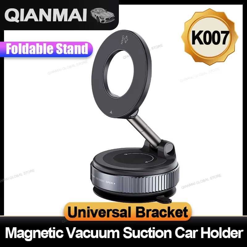 2025 NEW K007 Strong Magnetic Car Phone Holder Foldable Design 360° Adjustable Vacuum Mount for Car/Desk/Bathroom/Universal Use