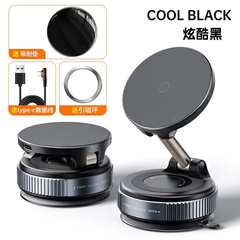 2025 NEW K007 Strong Magnetic Car Phone Holder Foldable Design 360° Adjustable Vacuum Mount for Car/Desk/Bathroom/Universal Use
