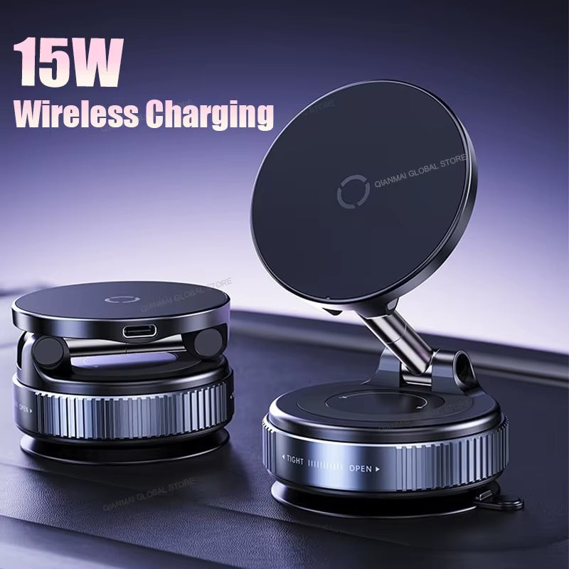 2025 NEW K007 Strong Magnetic Car Phone Holder Foldable Design 360° Adjustable Vacuum Mount for Car/Desk/Bathroom/Universal Use